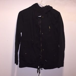 Black rain jacket